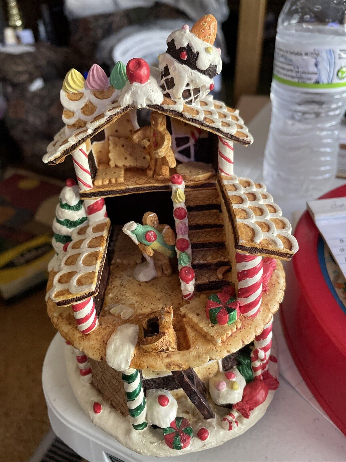 Vintage Gingerbread Holiday Music Box Candy I’m Dreaming Of A White Christmas