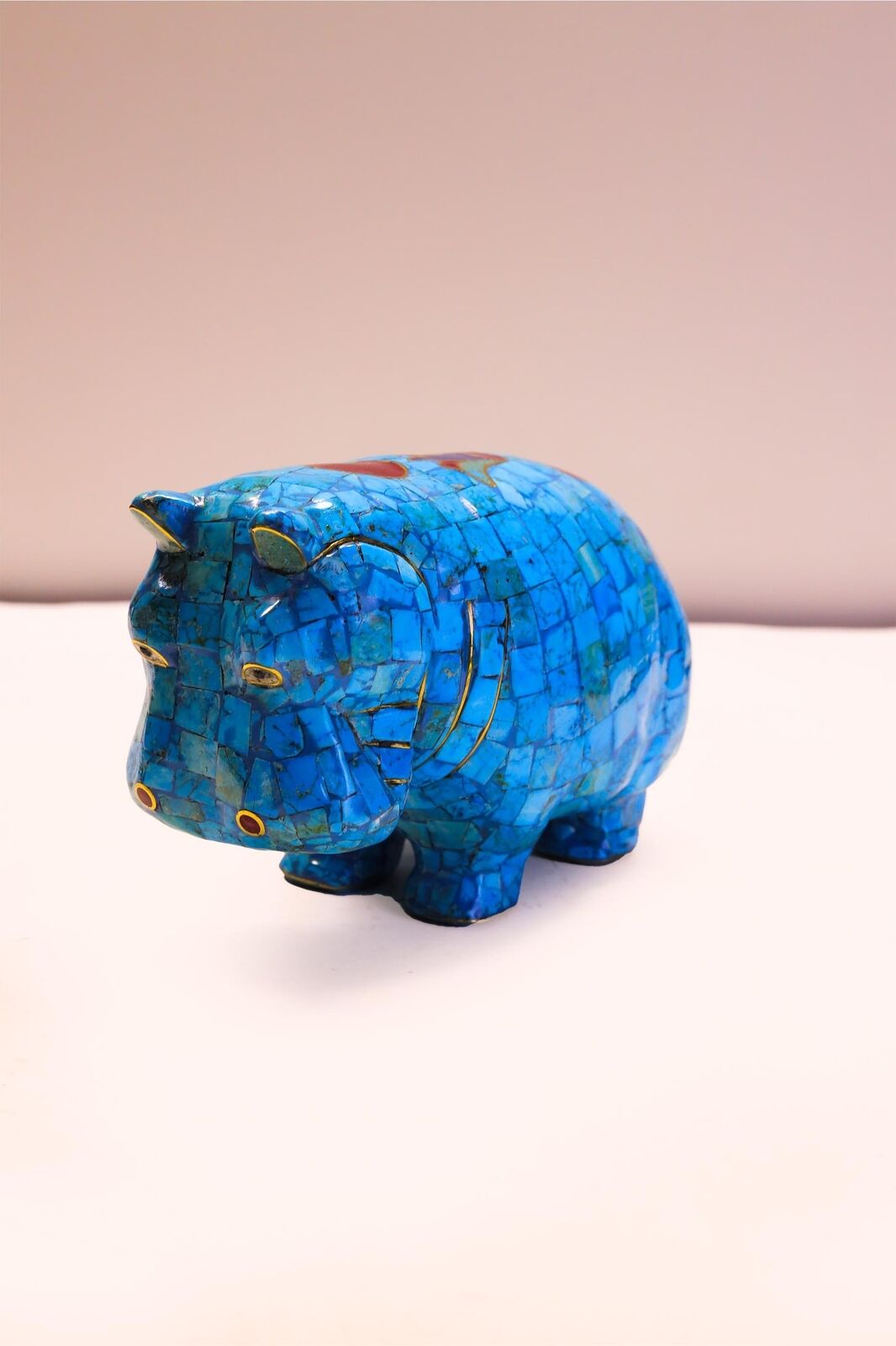 Hippopotamus like the museum piece - Gemstone Hippopotamus