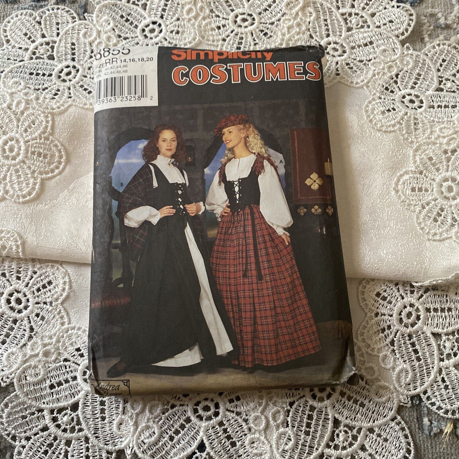 Simplicity 8855 Costume & Hat Size 14,16,18,20 Sewing Pattern NEW