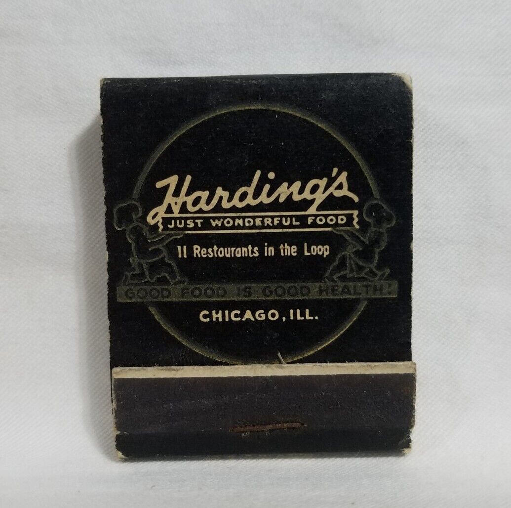 Vintage Harding\'s Restaurant Matchbook Chicago Illinois Food Advertising Matches