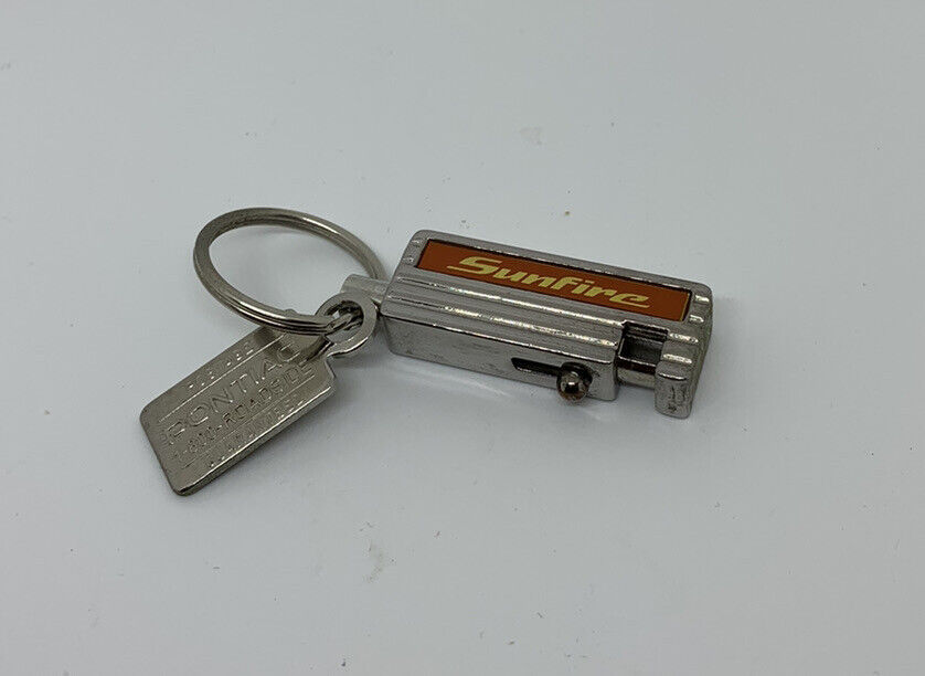 Pontiac Sunfire Keychain Vintage Genuine GM factory part chrome