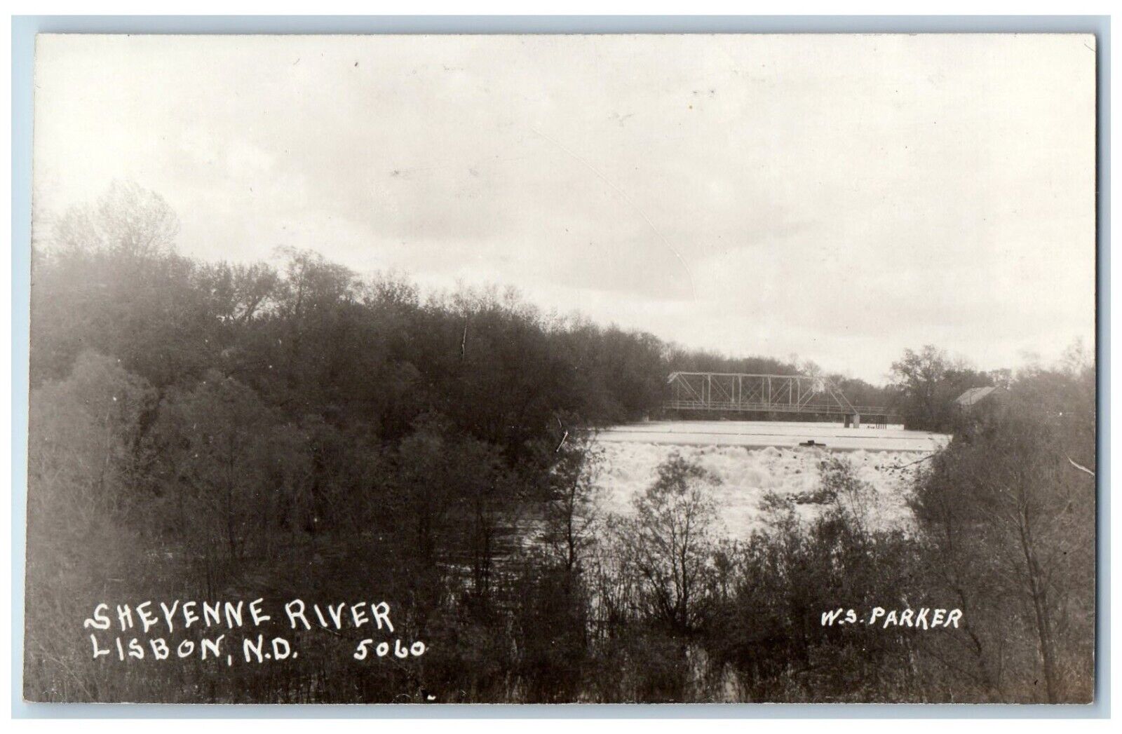 Lisbon North Dakota ND Postcard RPPC Photo Sheyenne River c1910's Antique