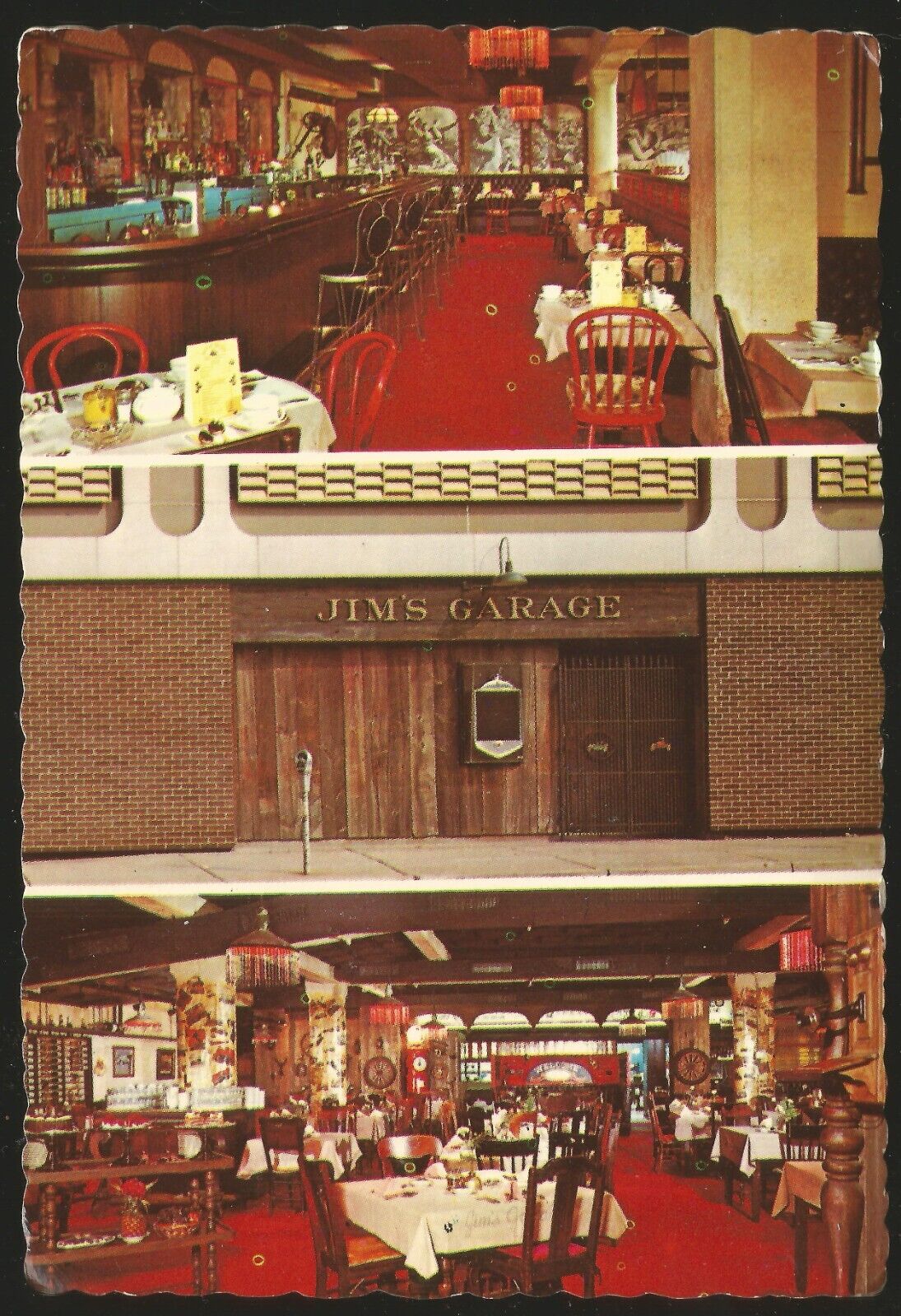 Vintage Jim\'s Garage Saloon - Restaurant, Detroit, Michigan Postcard unused