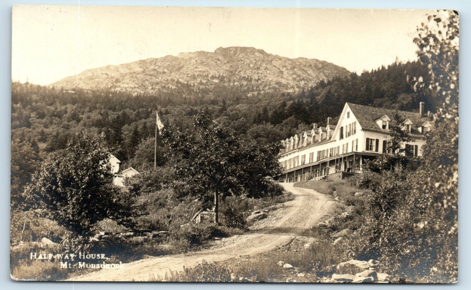 Postcard Half-Way House, Mt Monadnock NH 1922 RPPC J93