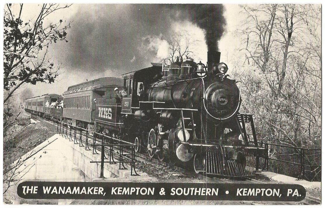 Kempton Pennsylvania ~ WK&S Railroad Train Crossing Little Maiden Creek 1940\'s