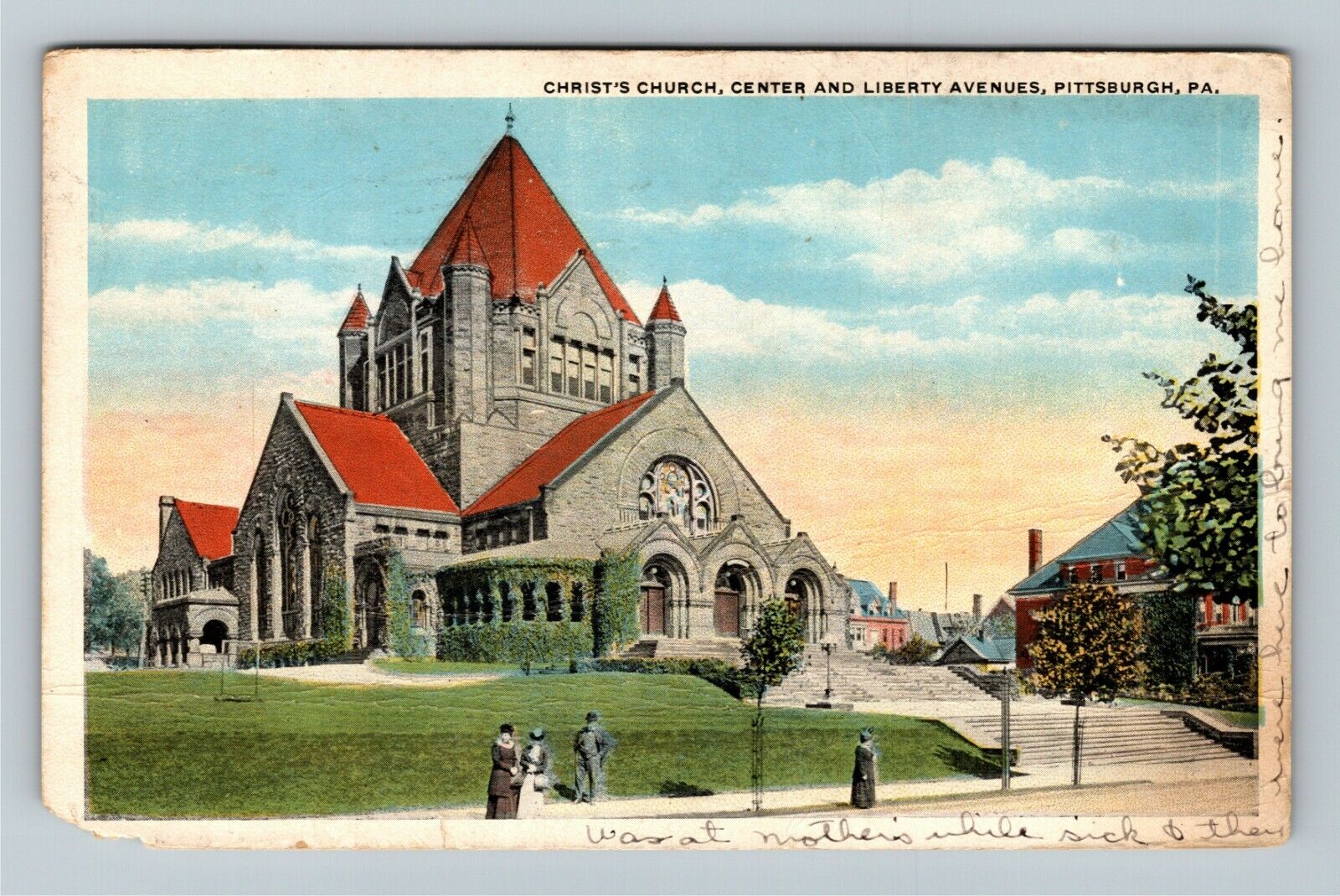 Pittsburgh PA-Pennsylvania Christ\'s Chapel, c1922 Vintage Souvenir Postcard