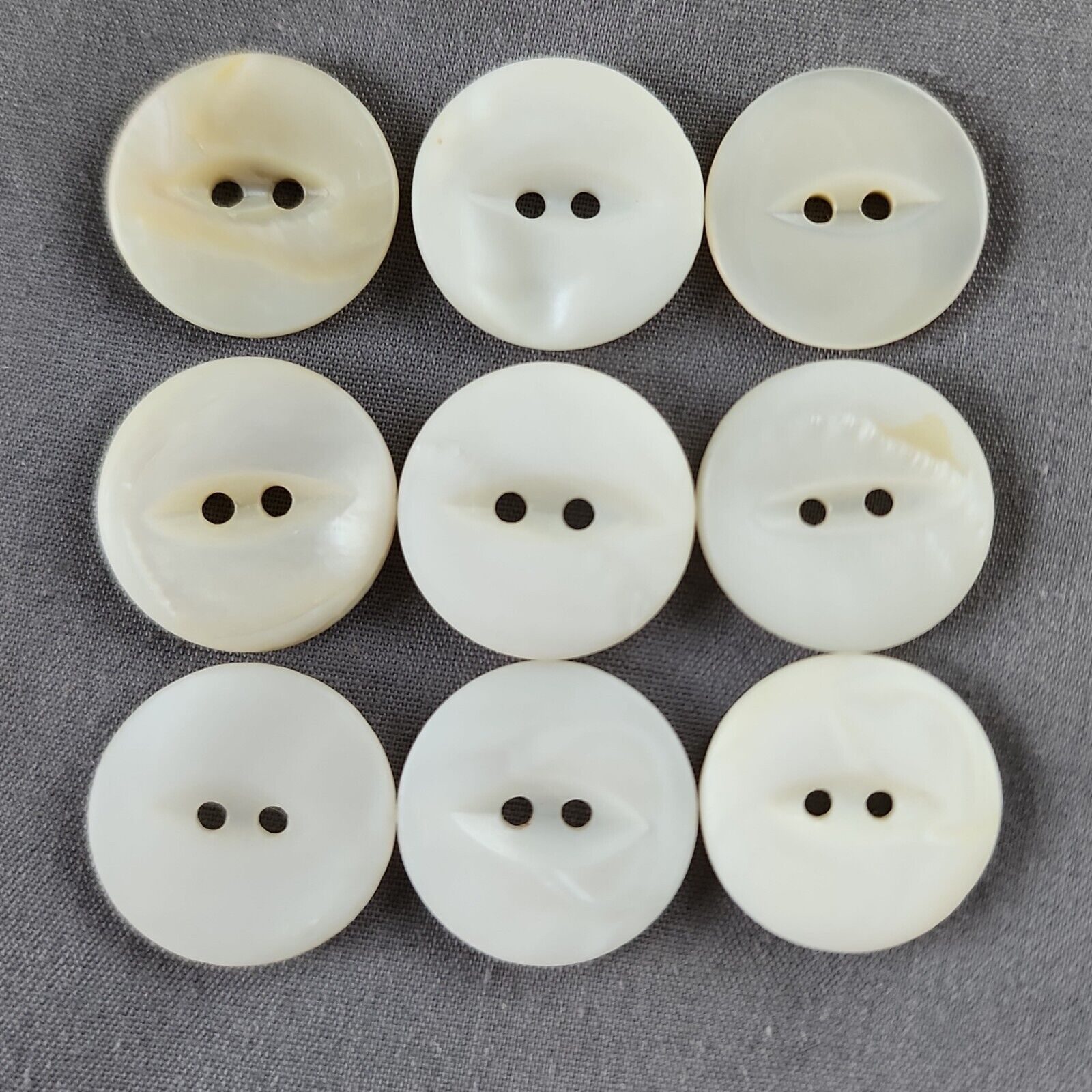 Vintage White Mother Of Pearl Buttons .5oz 3/4\
