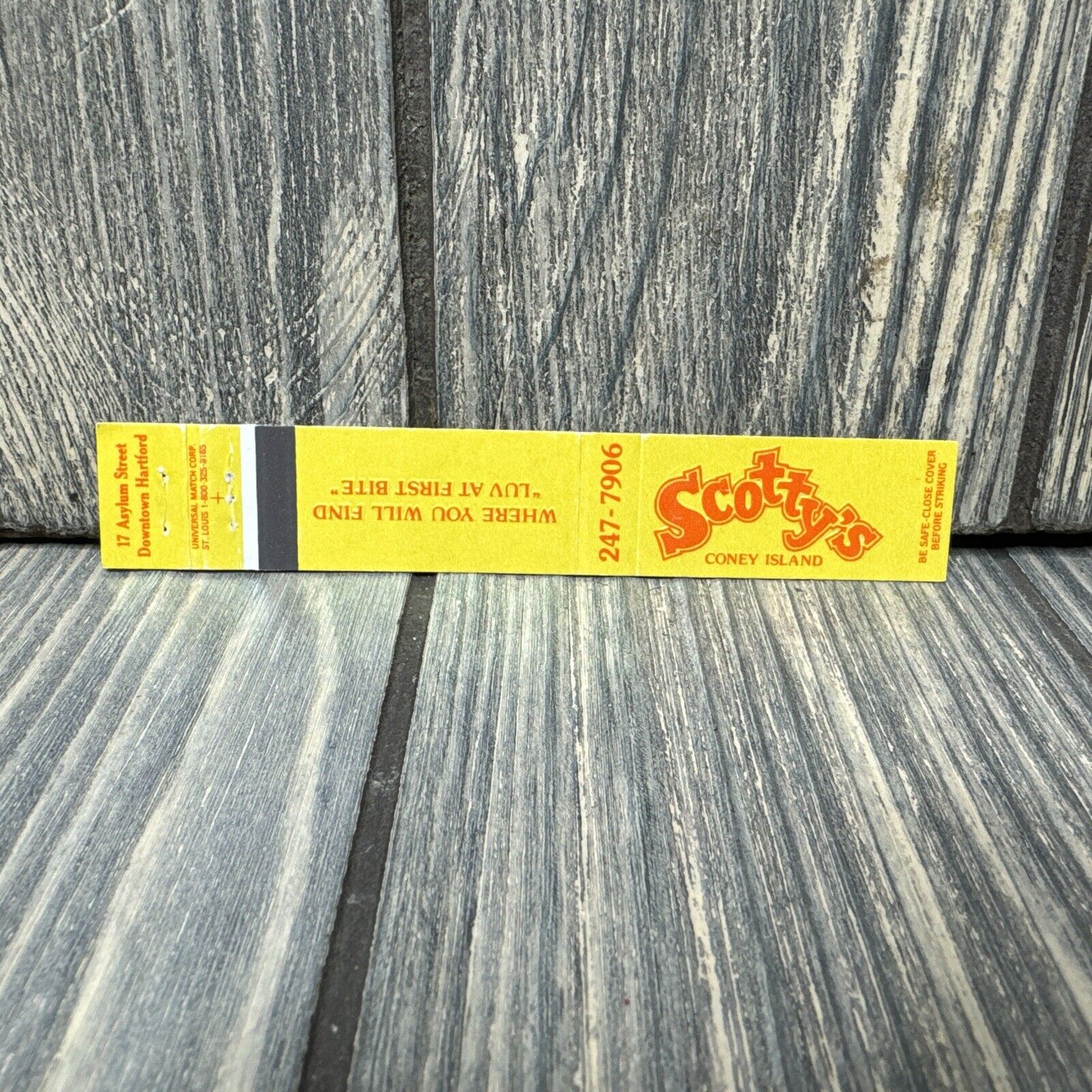 Vintage Scotty’s Coney Island Matchbook Cover Advertisement  