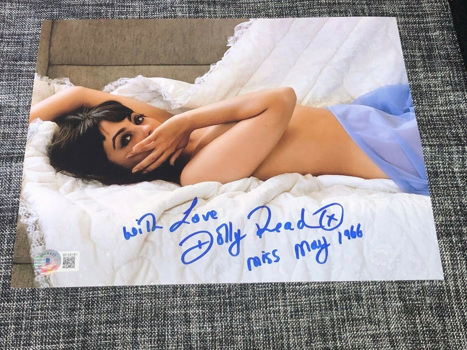 DOLLY READ SIGNED AUTOGRAPH 8X10 PHOTO PLAYBOY PLAYMATE MAY 1966 BECKETT BAS COA