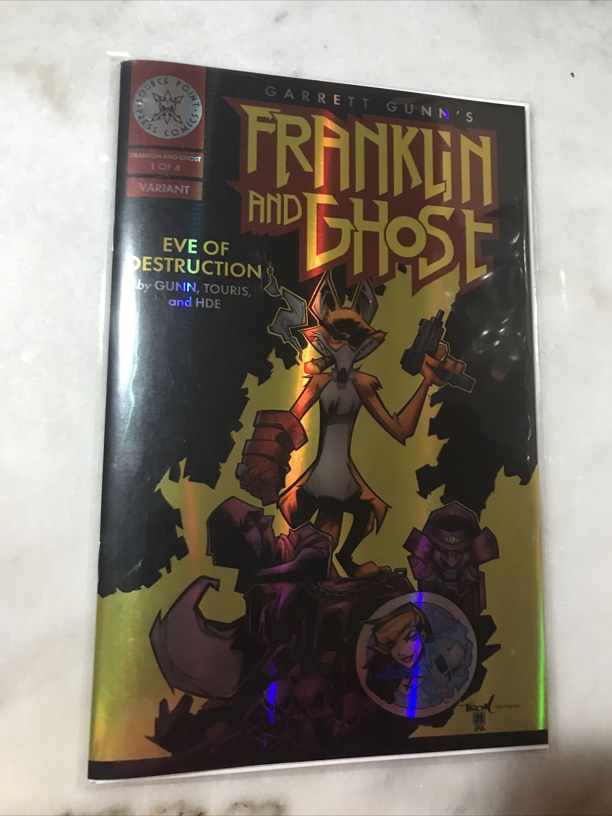 NYCC Exclusive Franklin And Ghost #1 Secret Variant Hellboy Homage