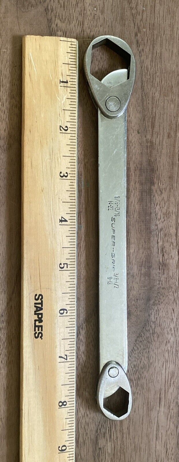 Vintage Super-Grip Universal Wrench SAE Metric 3/8” 13/16\