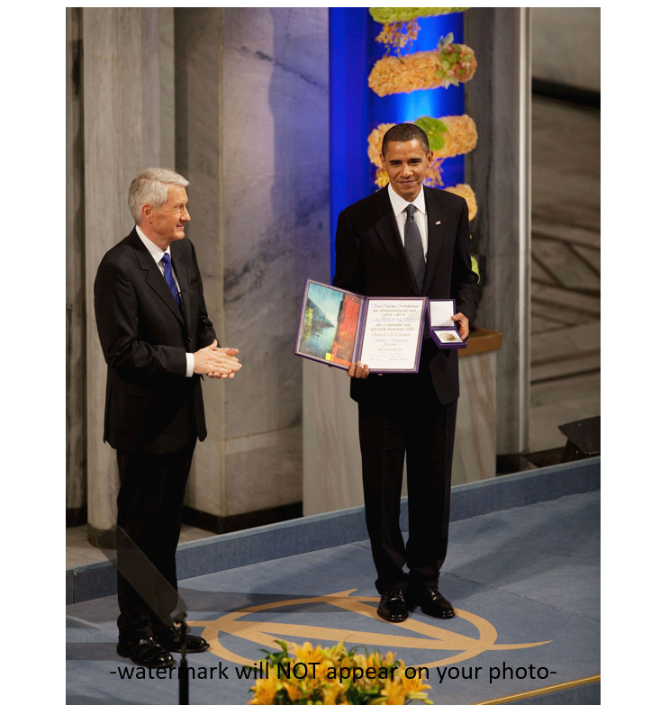 President Barack Obama Nobel Peace Prize PHOTO Historic Award Moment