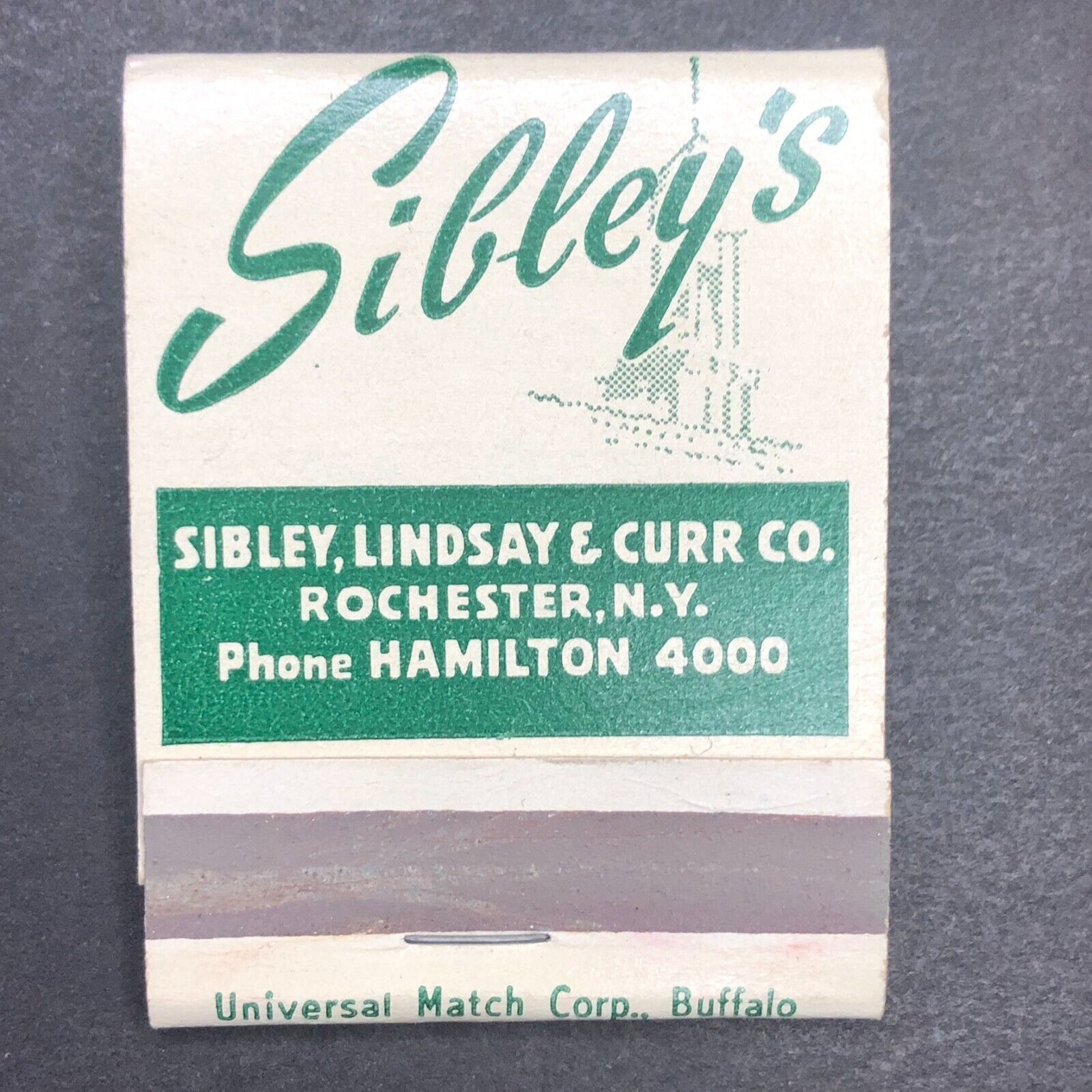 Rochester, NY Sibley\'s Department Store Mostly Full -5 Matchbook c1950\'s Scarce