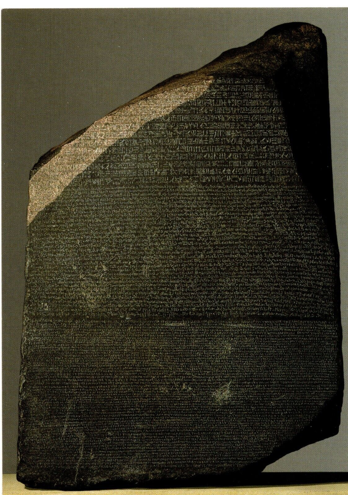 Postcard The Rosetta Stone Key to Decipher Egyptian Hieroglyphs British Museum