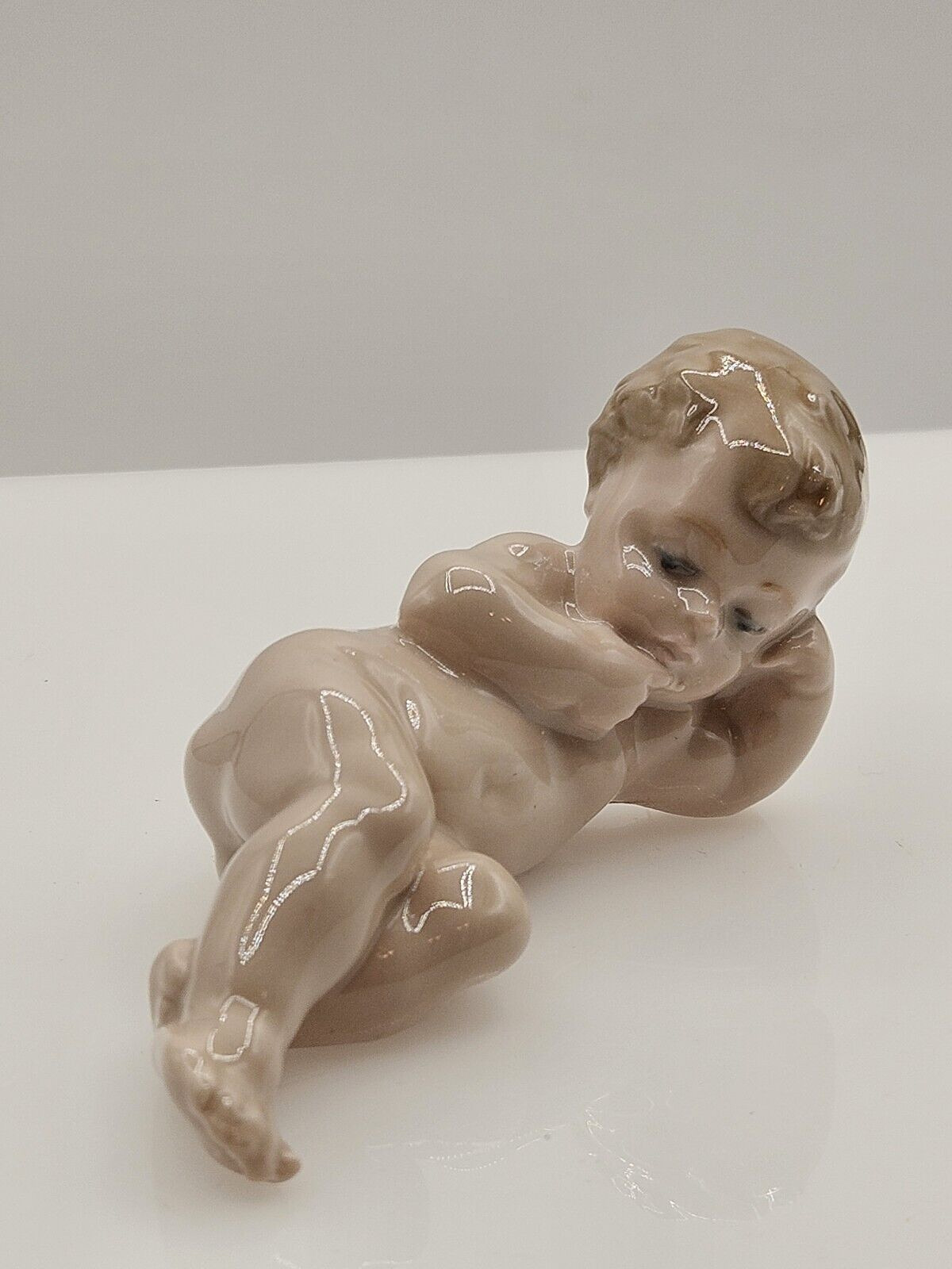 NAO by Lladro Baby Boy Thinking Figurine Porcelain