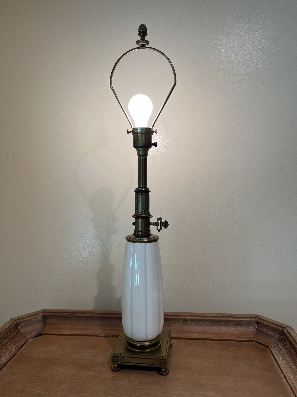 Hollywood Regency Style Stiffel Table Lamp with Lenox Porcelain Vase Form