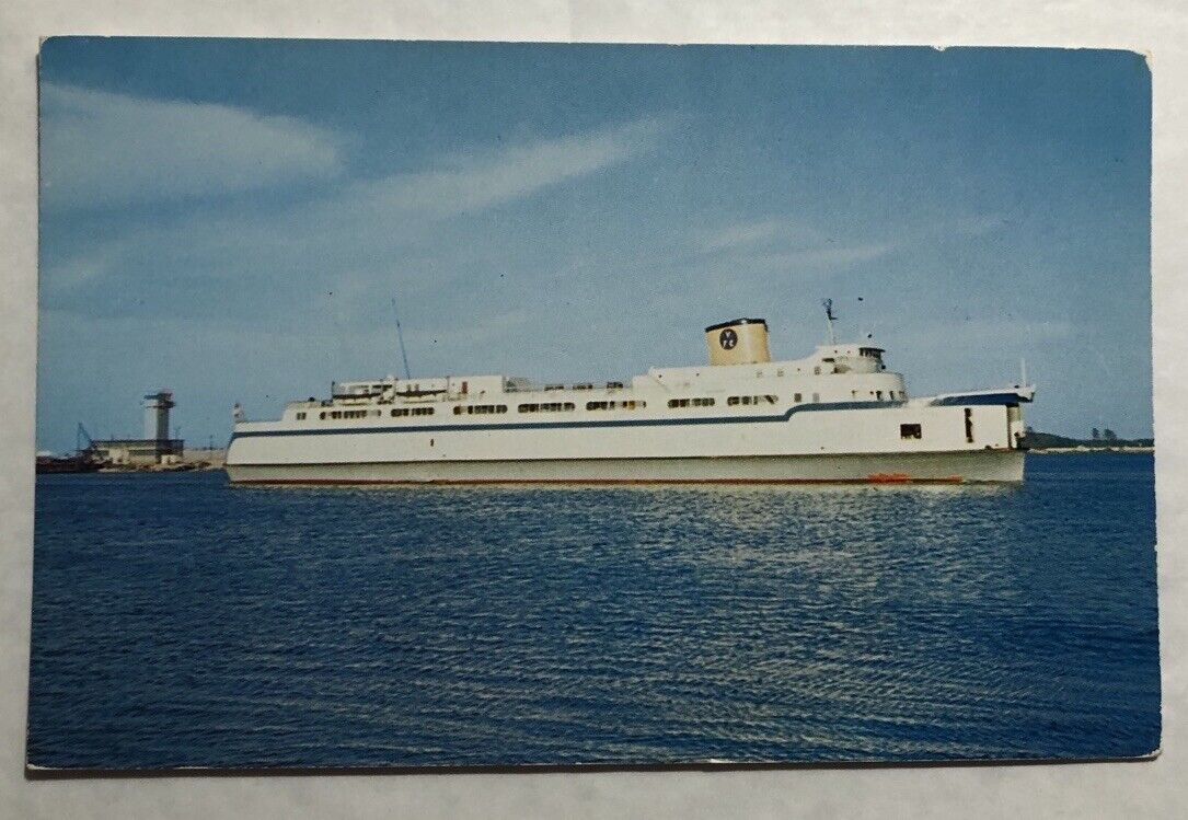 View Of The Elongated Automobile - Passenger Ferry Princess Anne Postcard (H1)