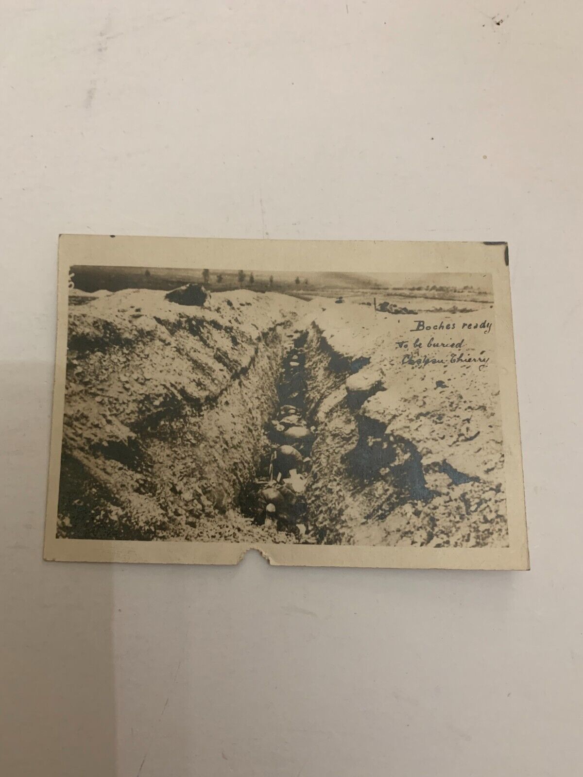 WWI Beaches Ready To Be Buried Chateau Thierry France Black and White Photograph