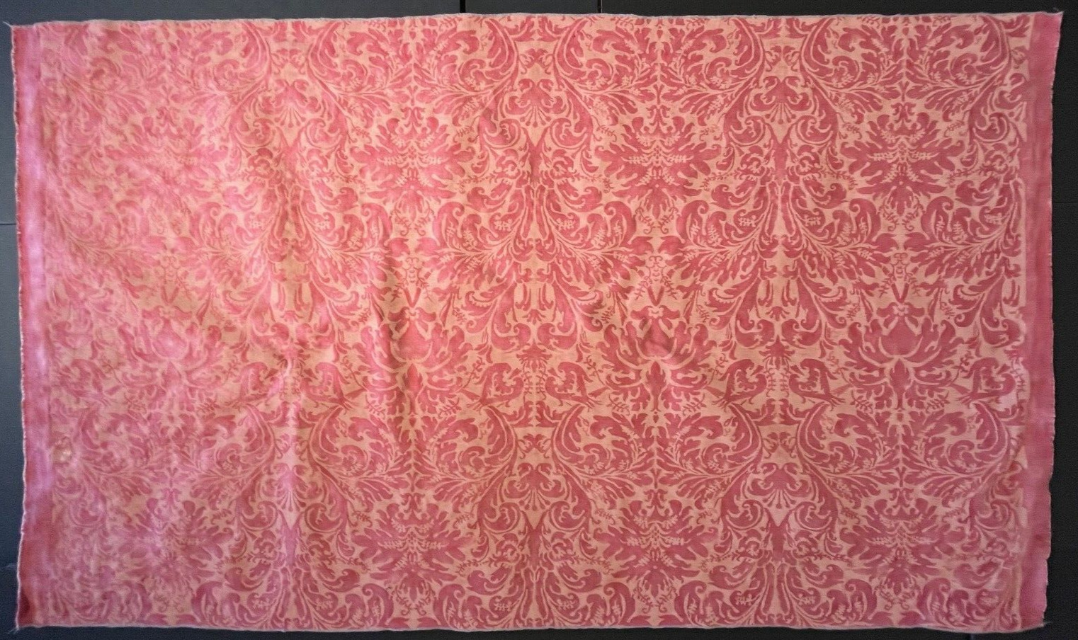 Fortuny SEVRES in red museum texture- 1 Yard (57x35 inches) #5727