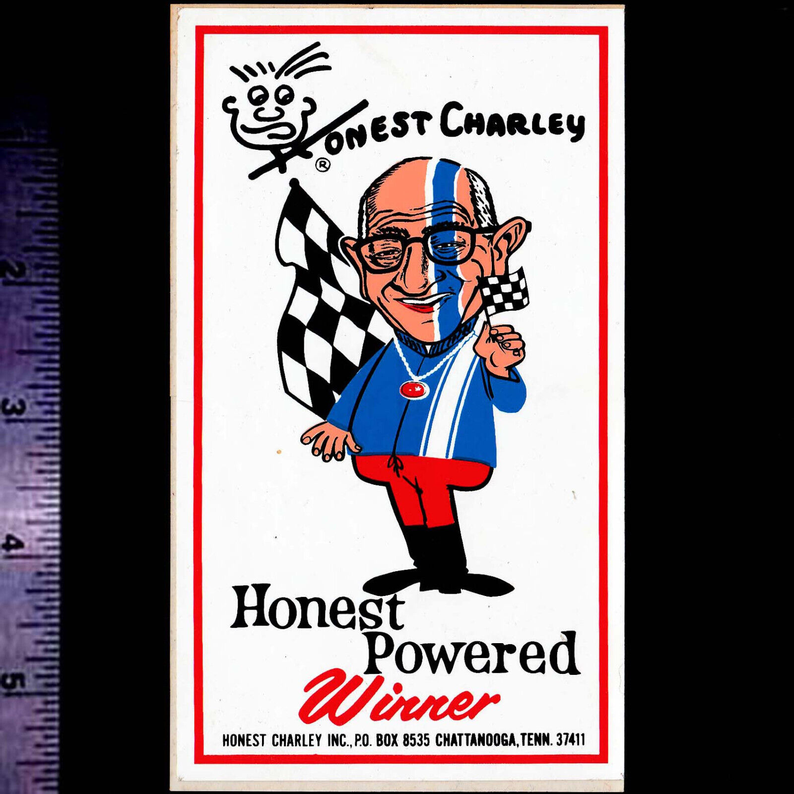 HONEST CHARLEY Powered - Original Vintage 1960's 70’s Racing Decal/Sticker