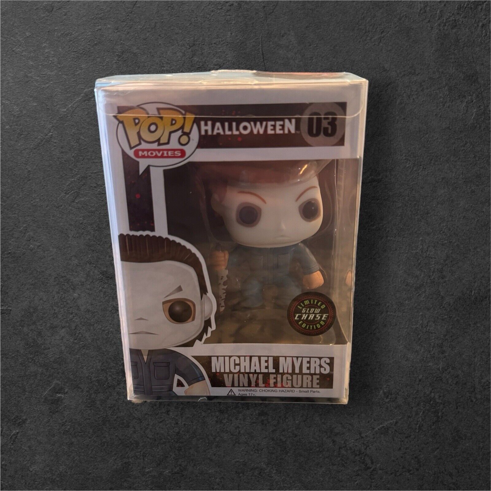 NEW RARE MICHAEL MYERS HALLOWEEN FUNKO POP #03 GLOW CHASE - HARD CASE INCLUDED