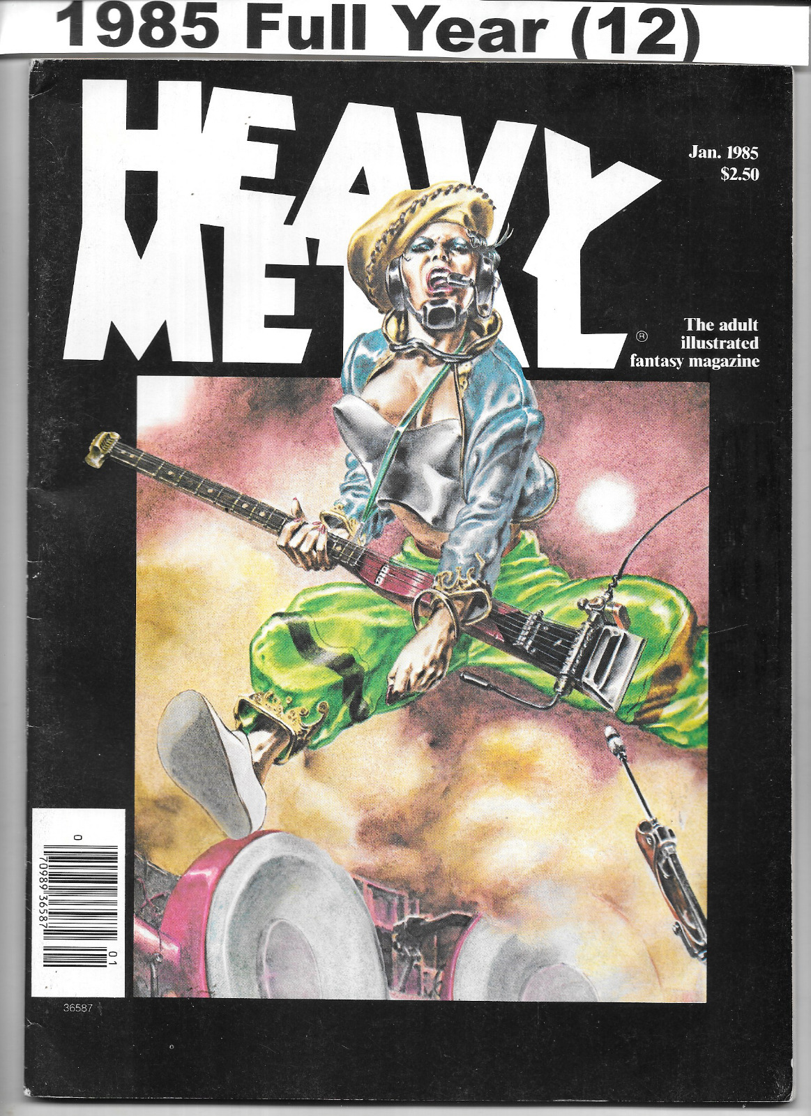 Heavy Metal Magazine 1985 Complete Run (12) January thru December FN+ Est. 1977