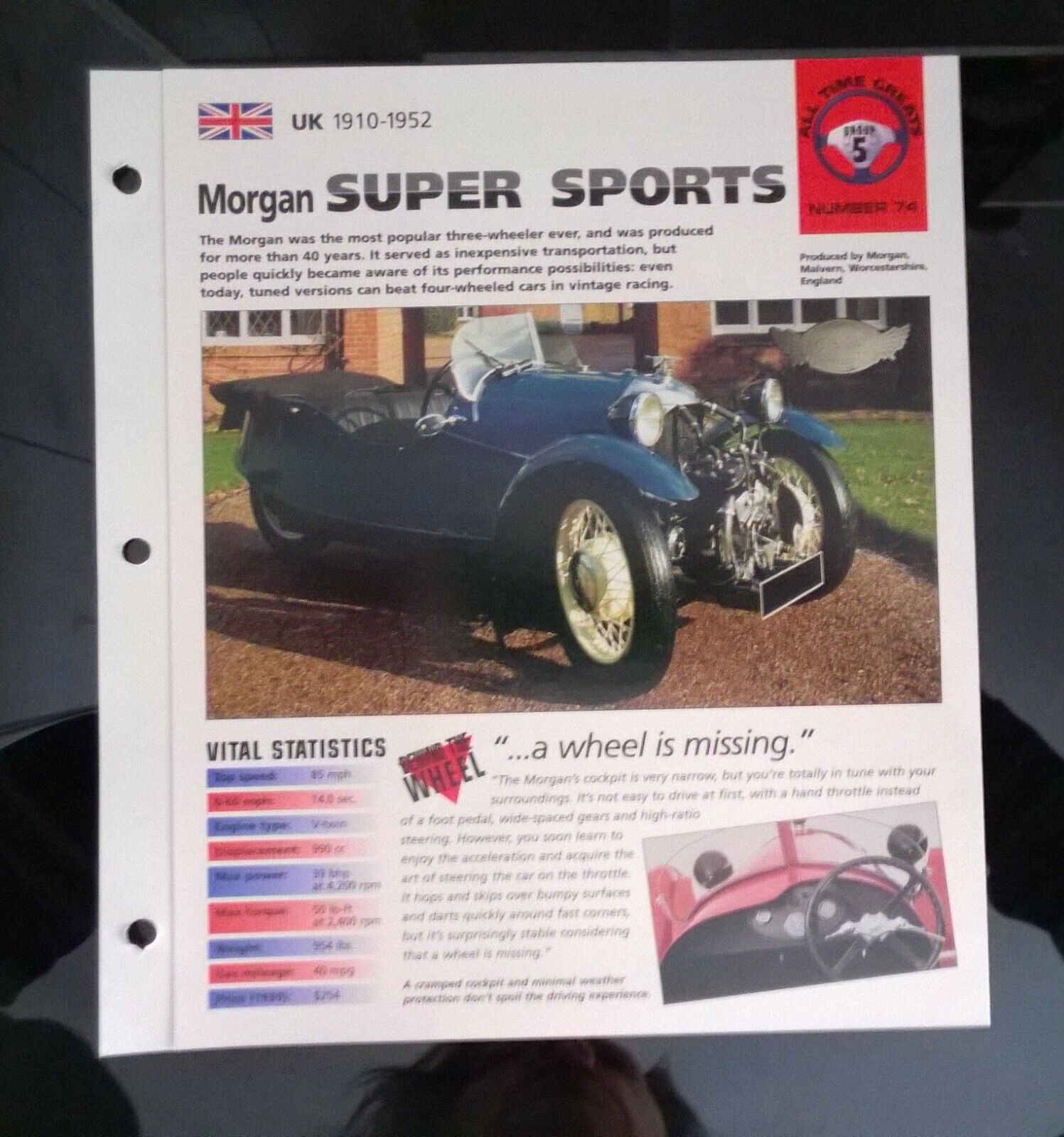 Imp Morgan Super Sports  information  brochure  hot cars dealer race car specs