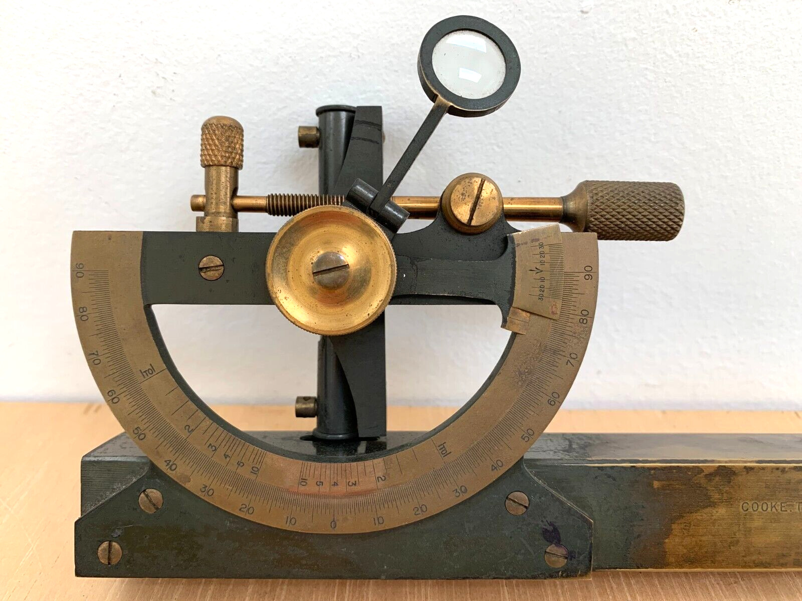Antique Vintage Cooke Troughton & Simms Brass Extending Abney Level & Clinometer