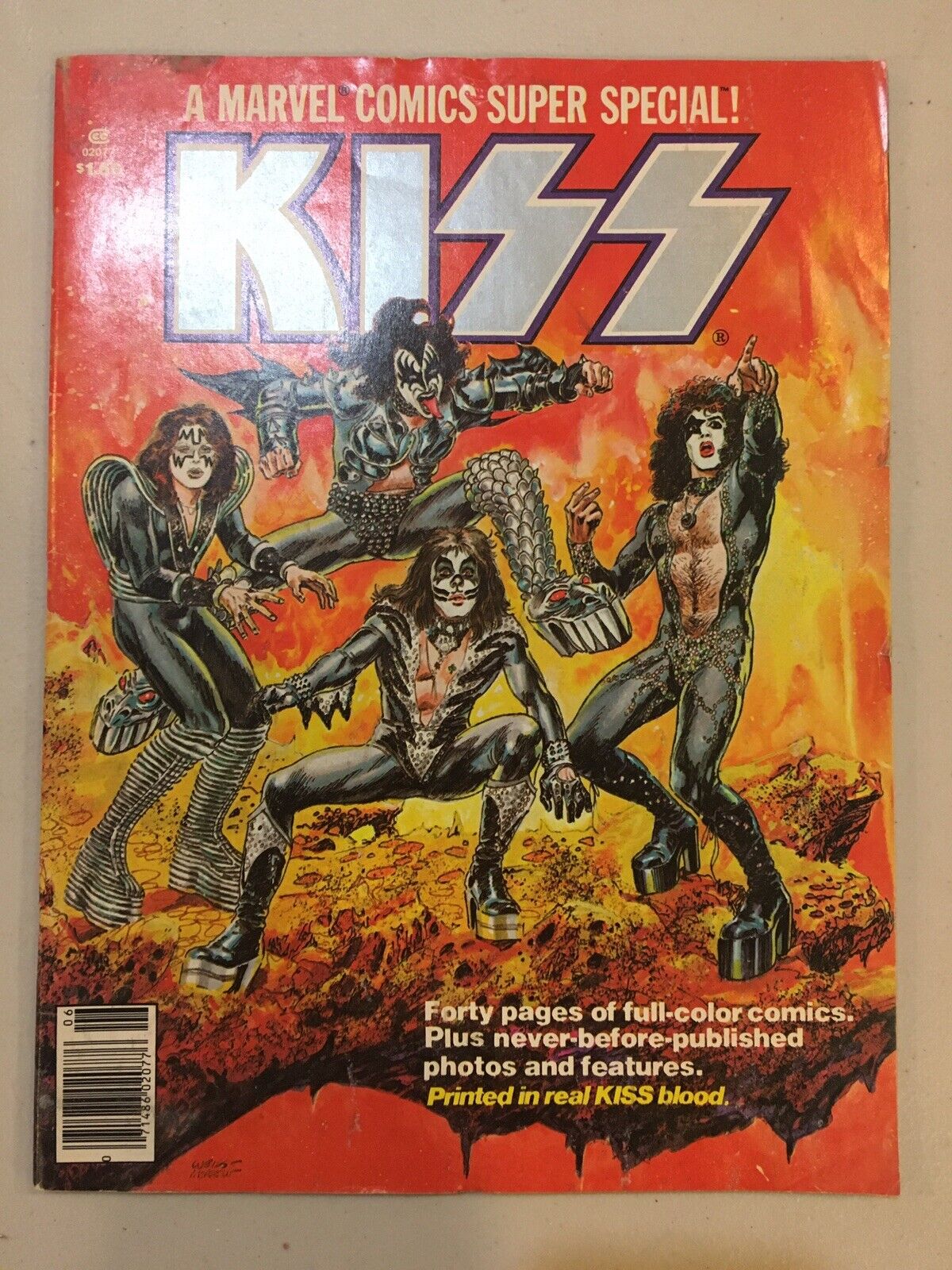 1977 KISS A MARVEL COMICS SUPER SPECIAL VOL-1 #-1 COMIC BOOK, Very Good