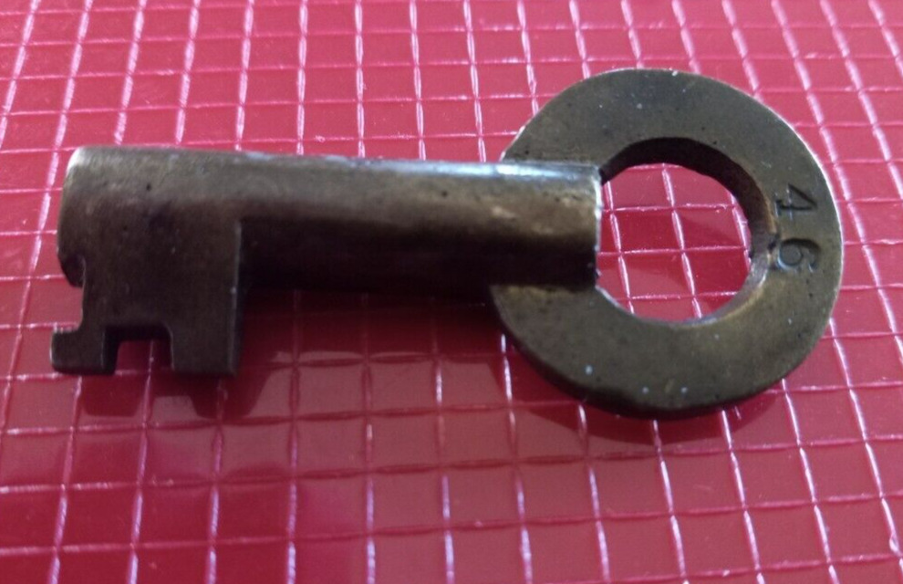 Vintage 2” Brass Hollow Barrel Key