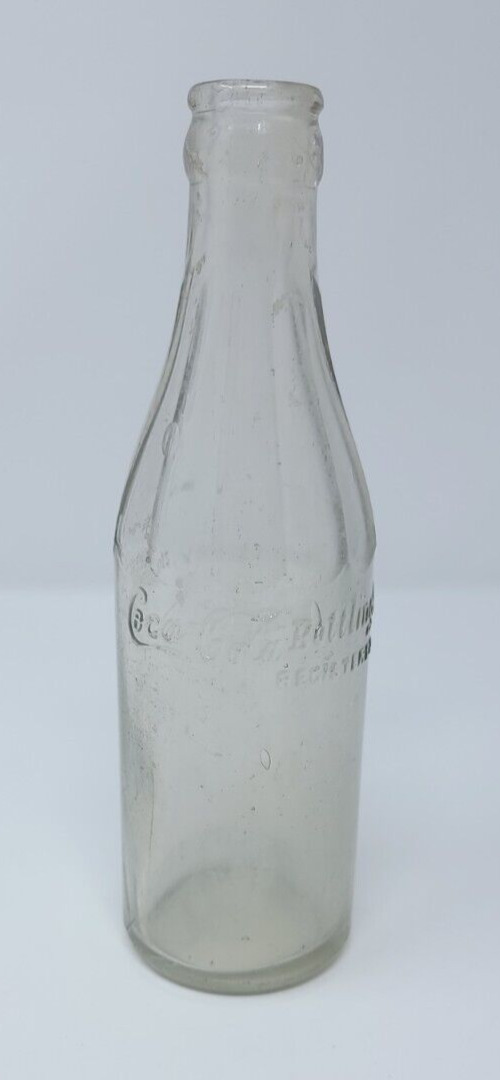 RARE STRAIGHT SIDED CLEAR COCA COLA 7 OZ BOTTLE  \