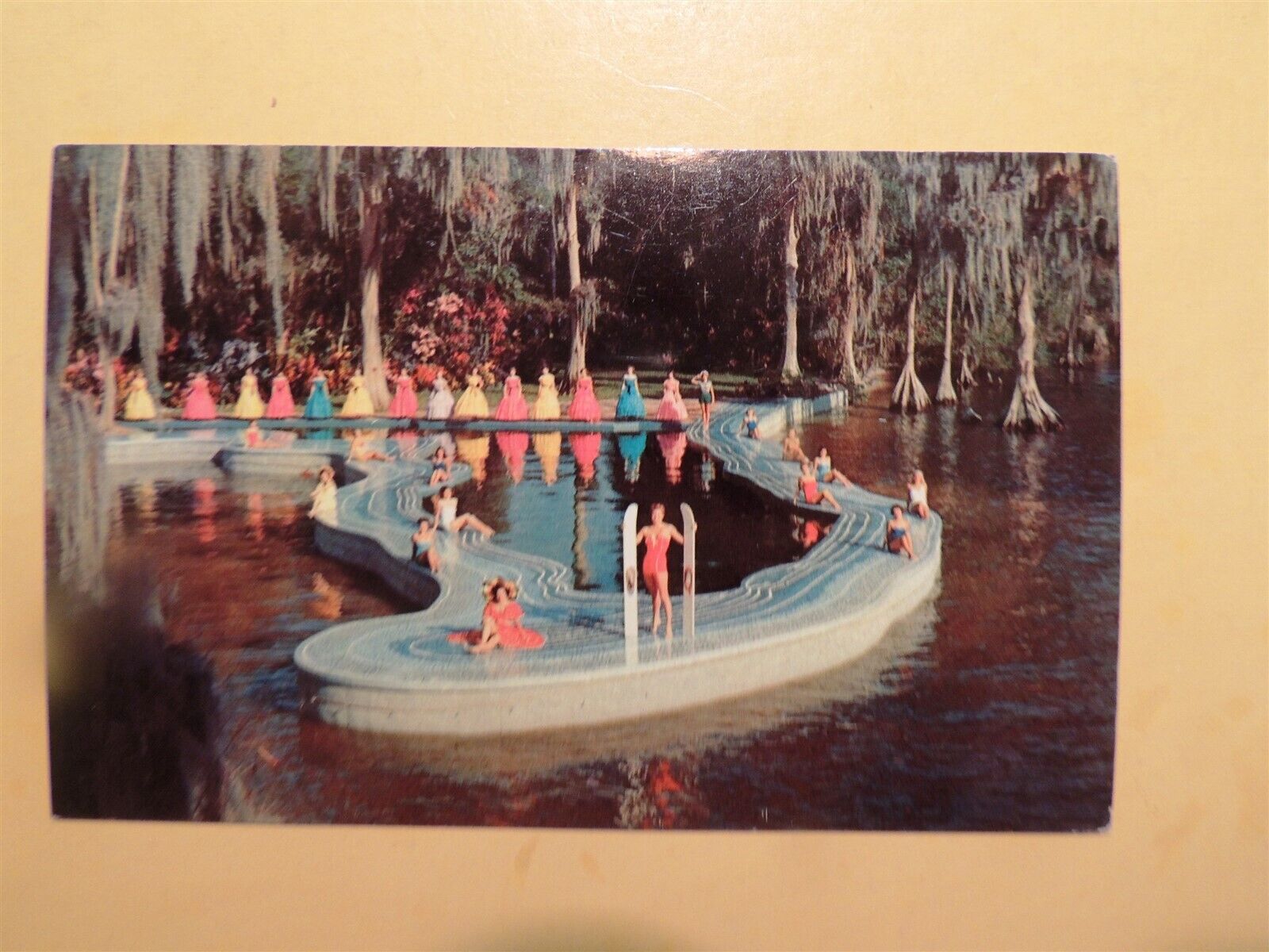 Esther Williams Swimming Pool Cypress Gardens Florida vintage postcard 