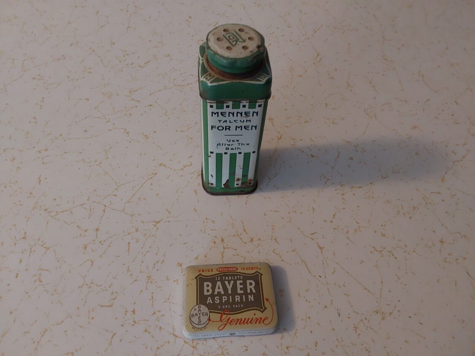 BAYER and MENNEN Vintage Advertising TINS