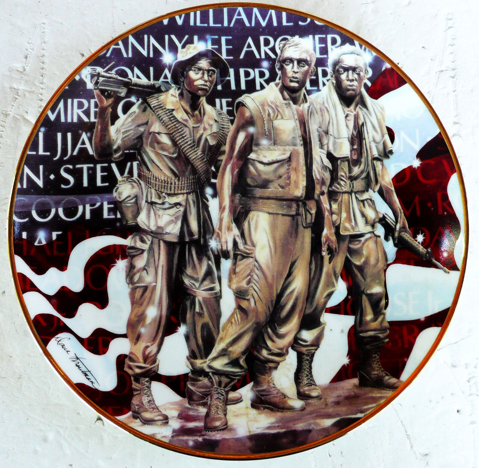 VINTAGE 1984 LTD OFFICAL FRIENDS OF VIETNAM VETERANS MEMORIAL COLLECTOR PLATE