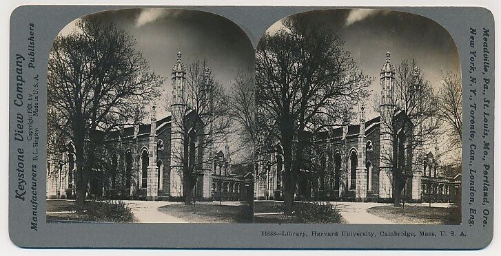 BOSTON SV - Cambridge - Harvard Library - Singley c1901