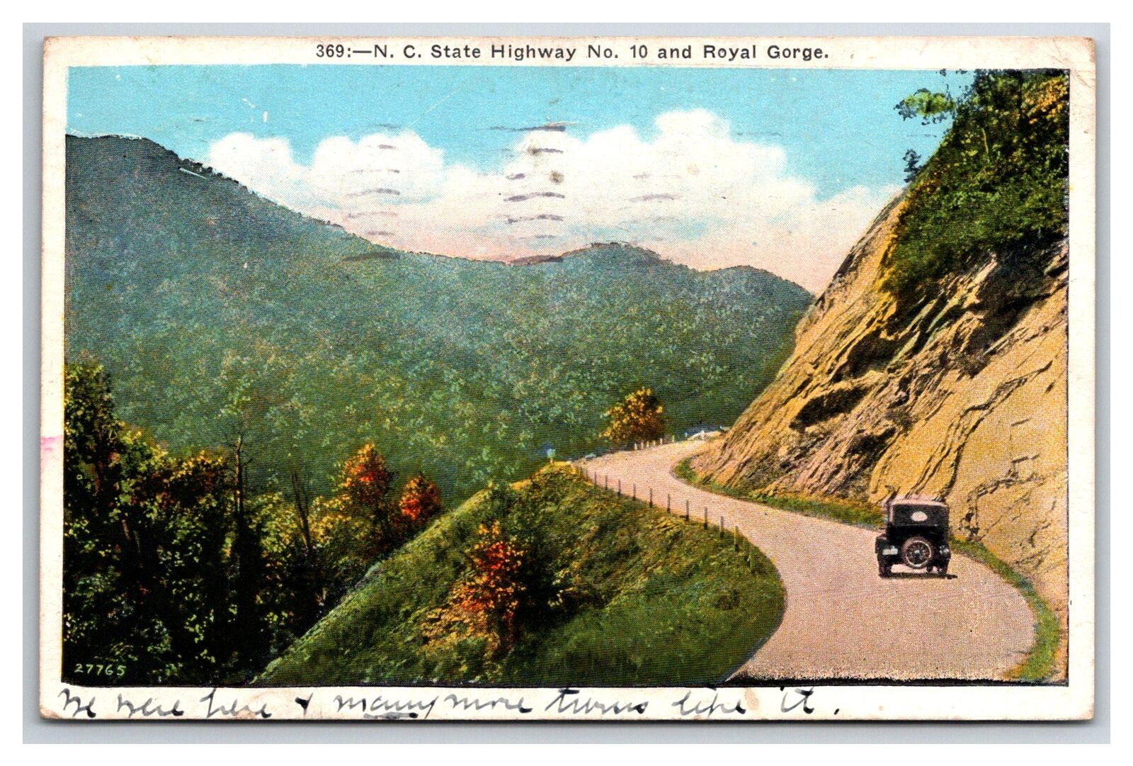 NC State Highway 10 & Royal Gorge North Carolina Asheville Postcard