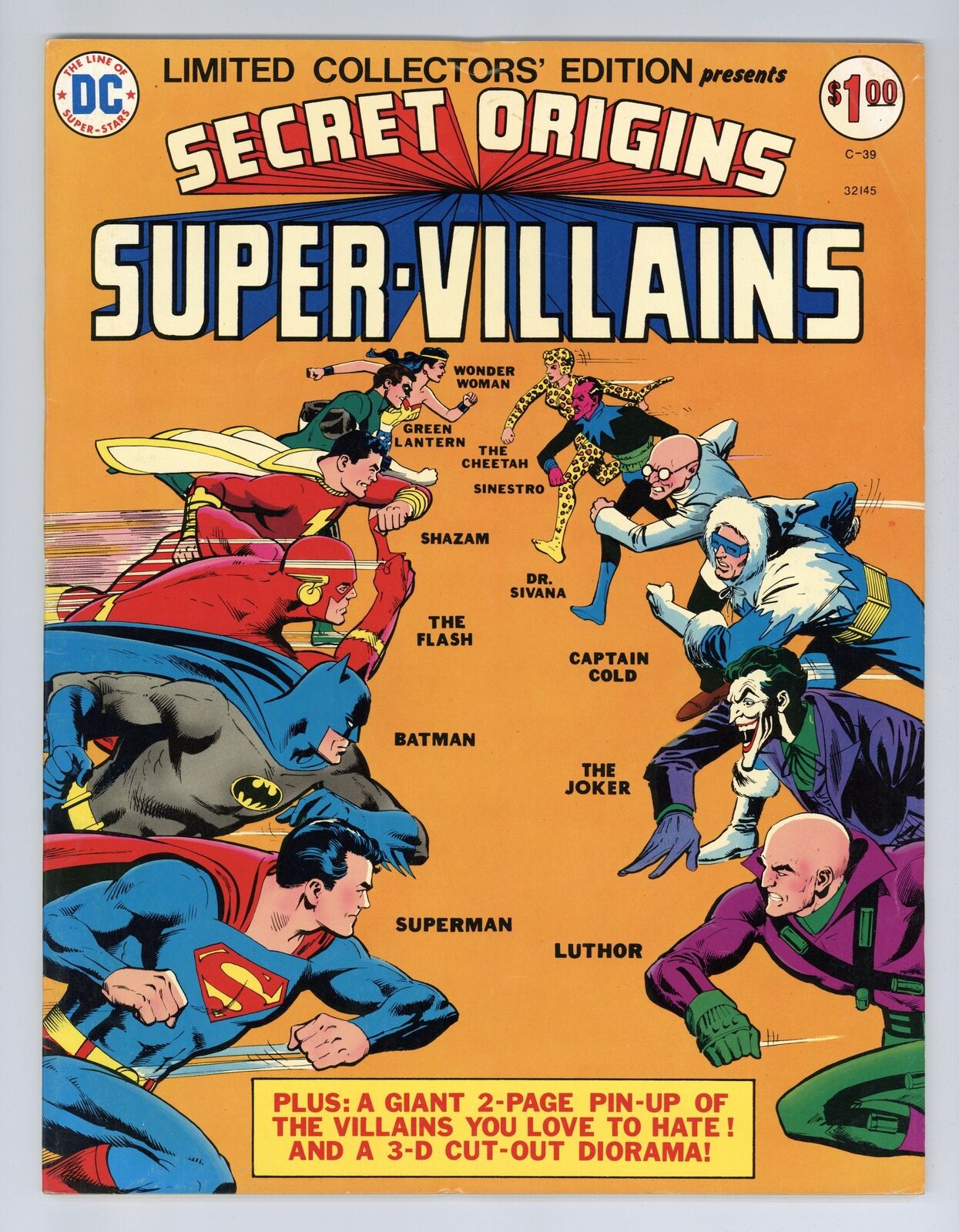 Secret Origins of Super-Villains DC Treasury Edition C-39 VG+ 4.5 1975