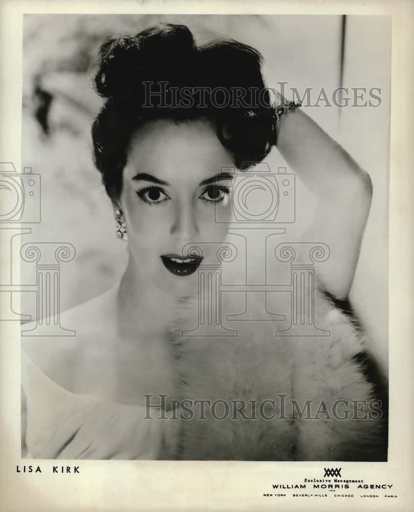 1959 Press Photo Singer Lisa Kirk - hpp20402