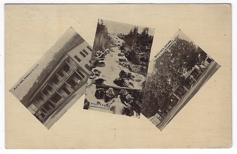 Marshfield,  Vermont,  Vintage Postcard Showing (3) Popular Views, 1912