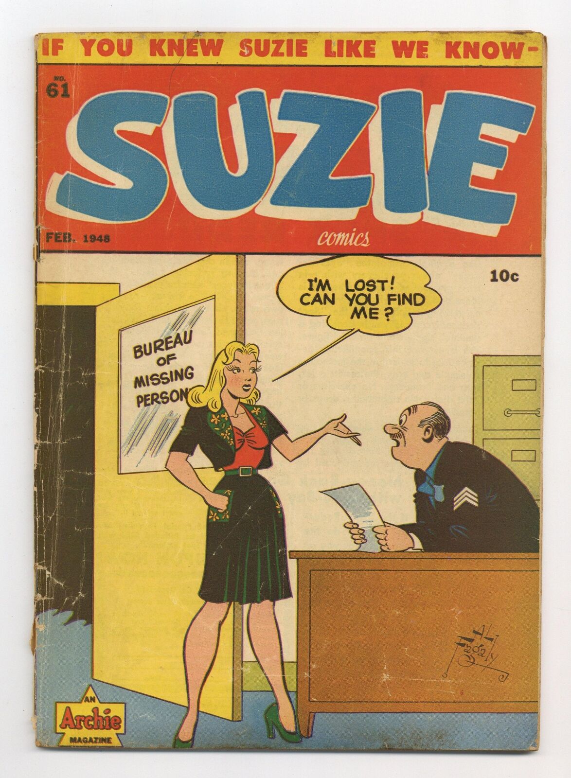 Suzie Comics #61 GD+ 2.5 1948