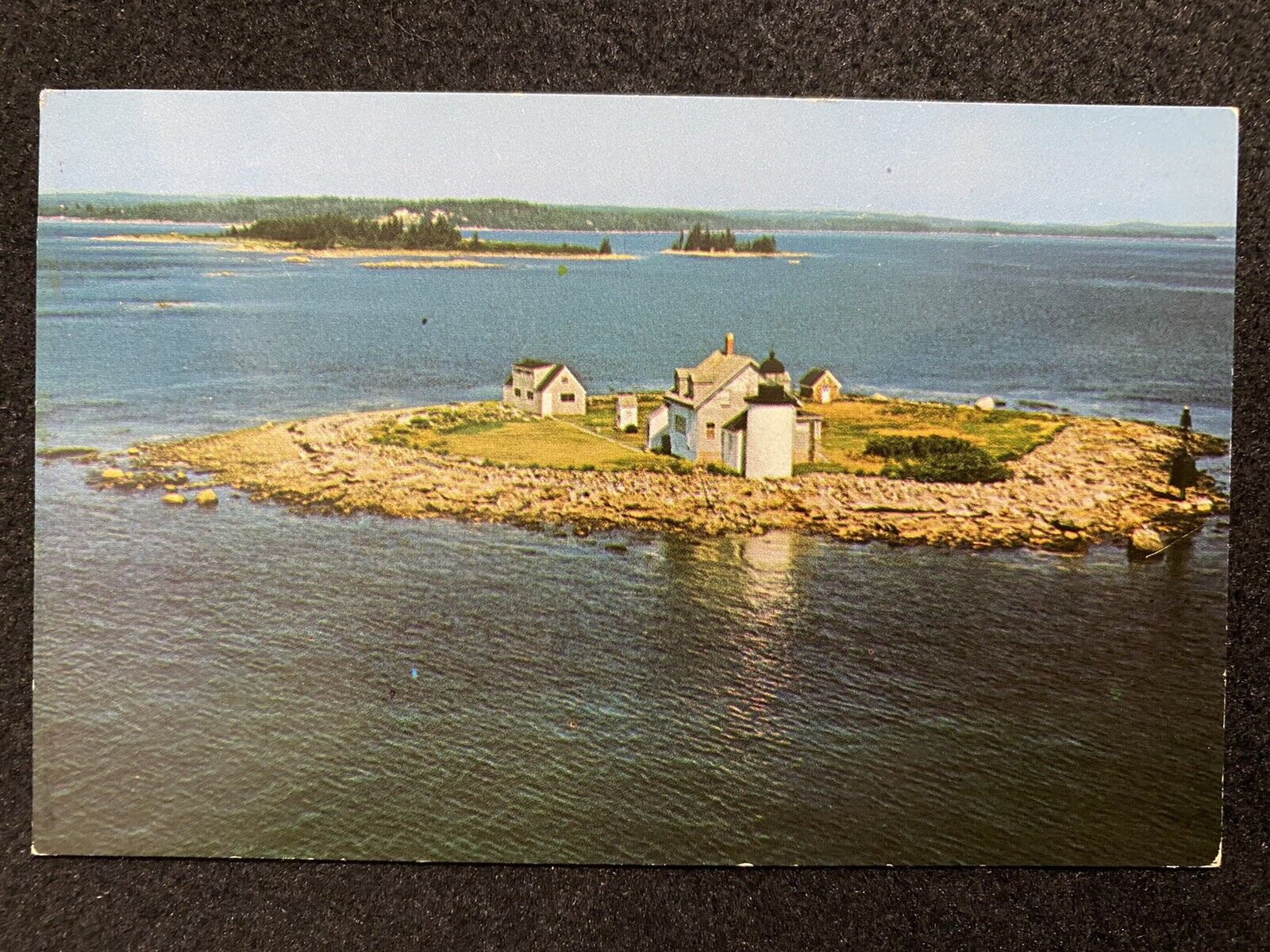 Brooklin Maine ME Blue Hill Bay Lighthouse Antique Photo Postcard