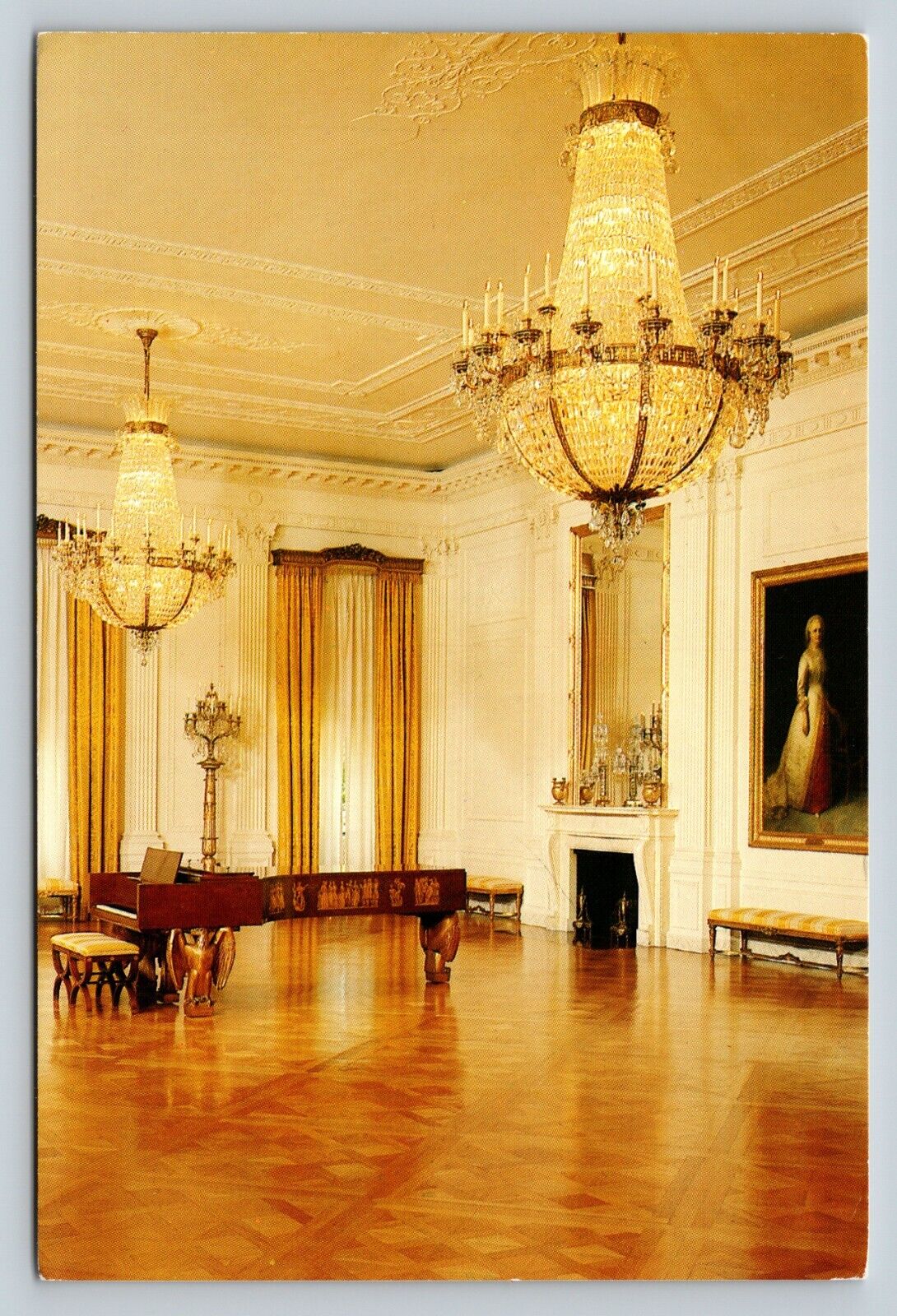 Martha Washington Portrait East Room at the White House 4x6 VNGT Postcard 1568