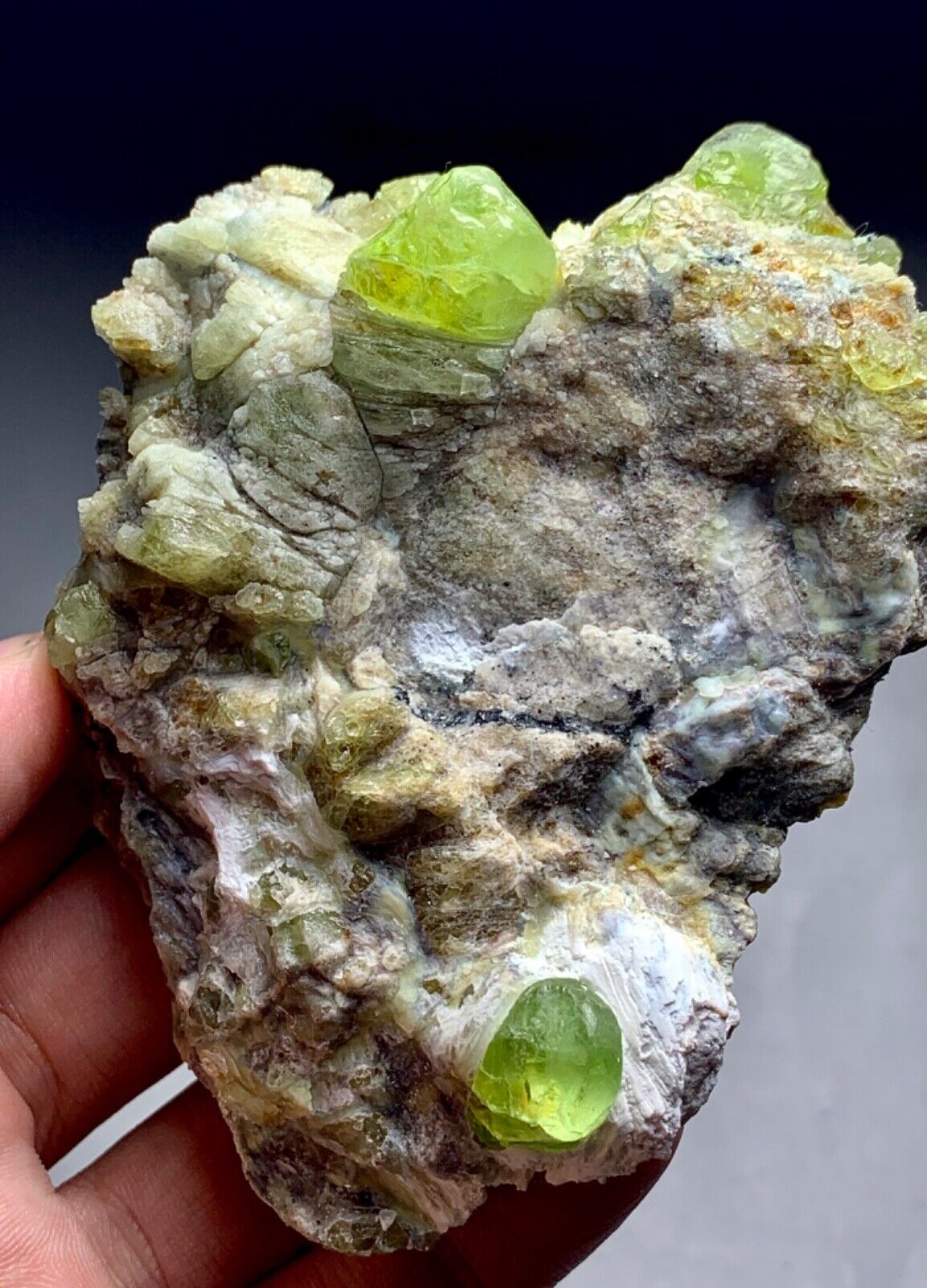 190 Gram Peridot Crystal Twin Specimen From Sapat Mine Pakistan