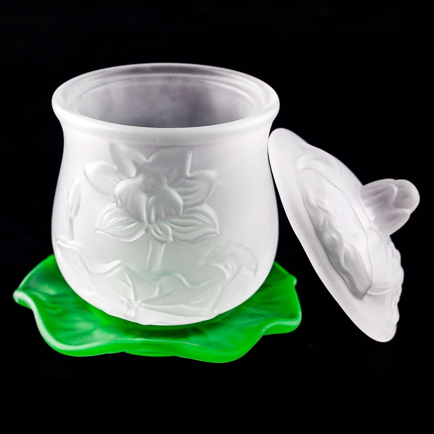 1pc White Glass Altar Cup Buddha Water Cup Offering Cup Altar Buddhist Supplies