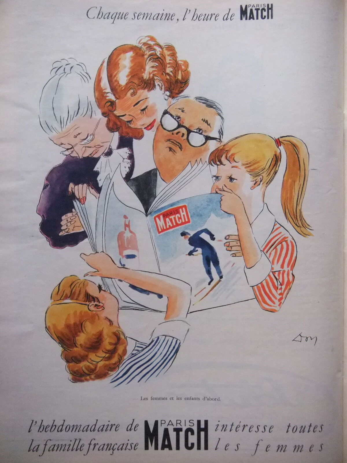 1956 ADVERTISING L\'HEBWEEKADAIRE PARIS MATCH INTERESTS FAMILIES - ADVERTISING
