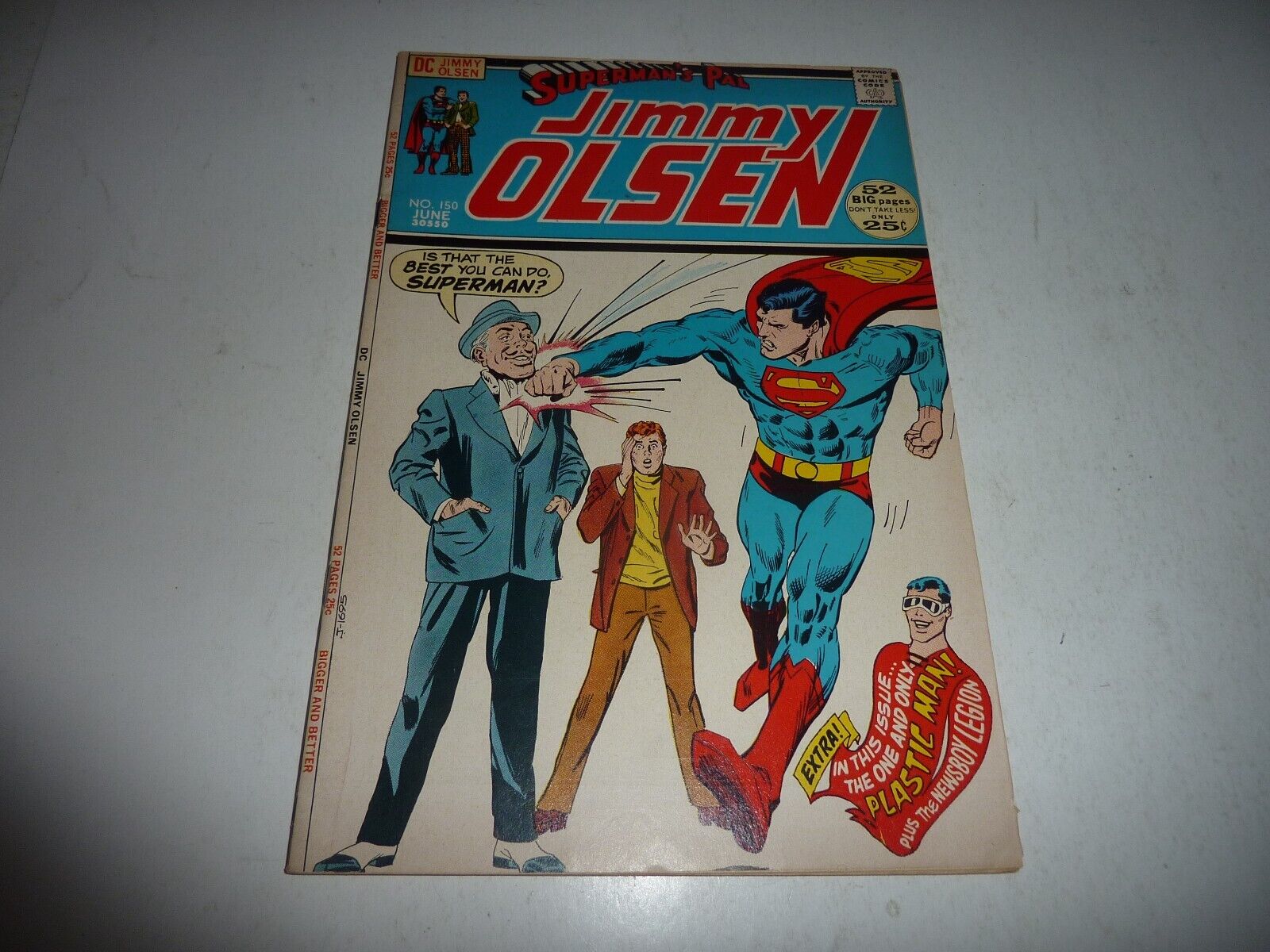 SUPERMAN'S PAL JIMMY OLSEN #150 DC 1972 Plastic Man App. FN+ 6.5