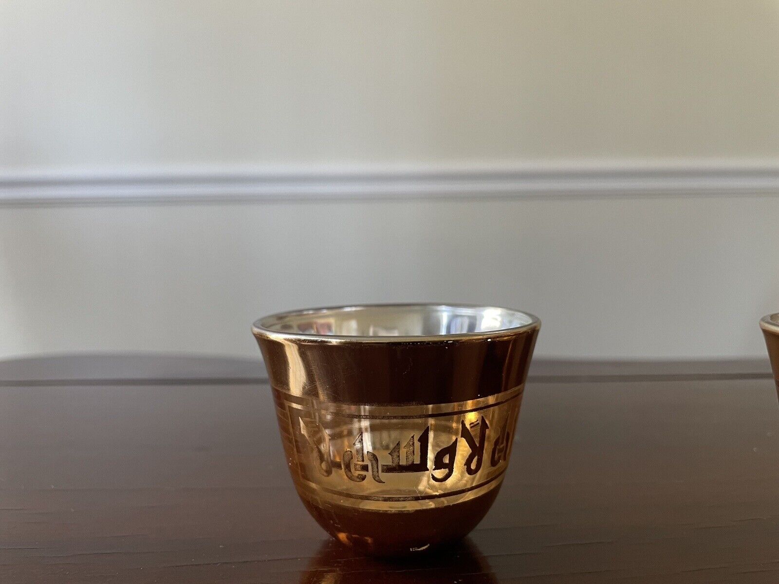 8 - Arabic/Moroccan Style Glasses with Gold Overlay For Tea Or Liquor