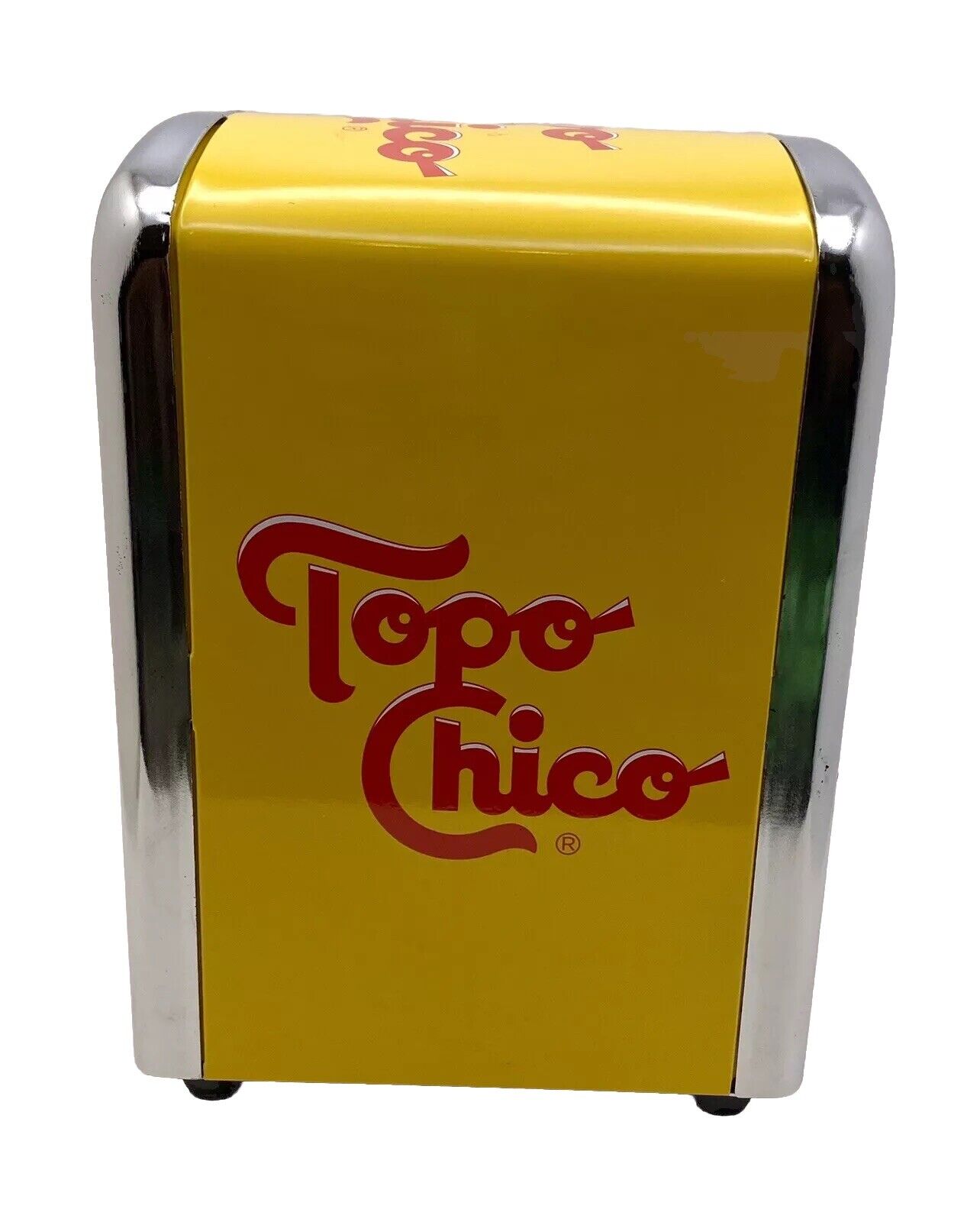 Topo Chico Metal 6x4 Inch Napkin Holders Silver Yellow Bar Restaurant Collection