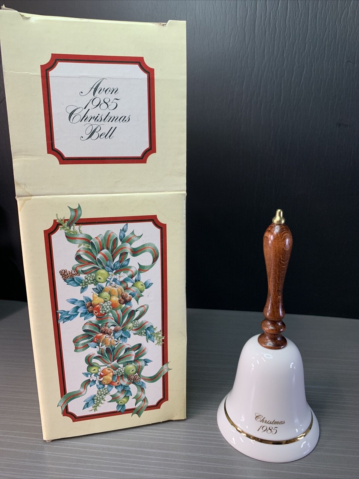 1985 Avon Christmas Bell Source Of Fine Collectibles Holiday Home Decor Display