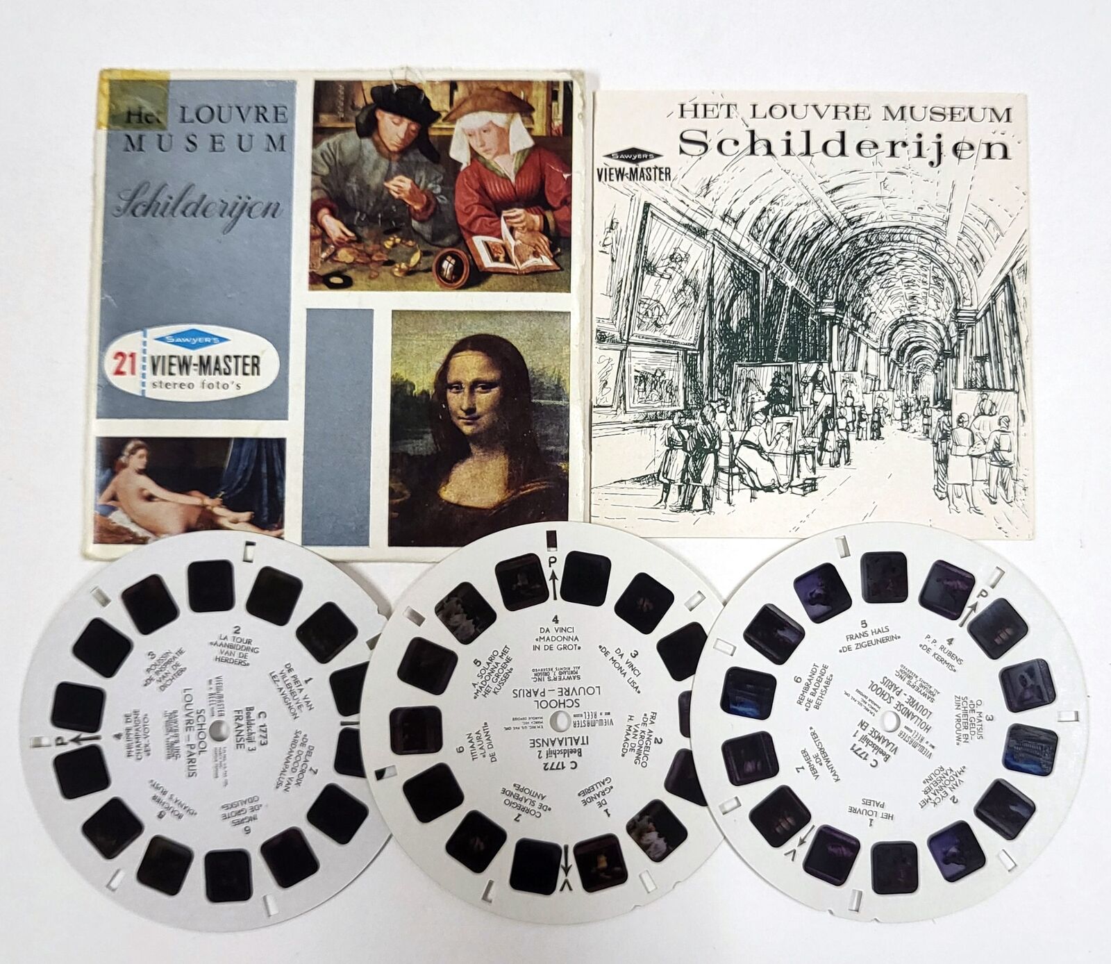 Vintage Sawyers View-Master C177 The Louvre Museum Paintings AX191